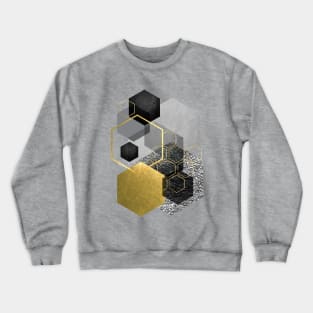 Black and Gold Geometric Crewneck Sweatshirt